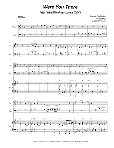 Were You There (with "What Wondrous Love Is This") (Duet for Violin & Cello)