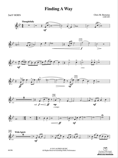 Finding a Way: 2nd F Horn