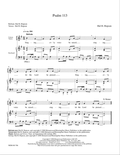Psalm 113 (Downloadable)