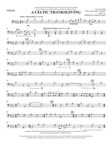 A Celtic Thanksgiving - Cello