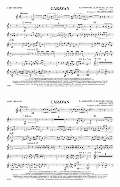 Caravan: 3rd B-flat Trumpet