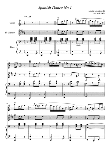 Spanish Dance No.1(Vl,Cl and Pf Trio)