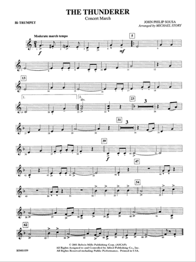 The Thunderer: 1st B-flat Trumpet