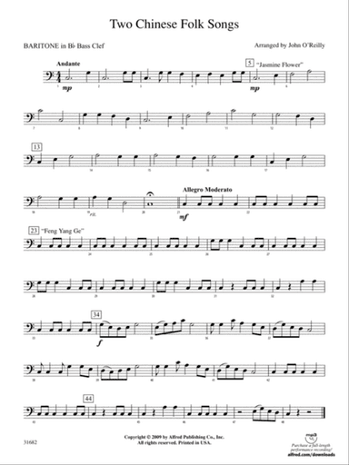 Two Chinese Folk Songs: (wp) B-flat Baritone B.C.