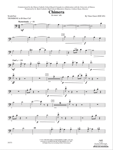 Chimera: (wp) 1st B-flat Trombone B.C.