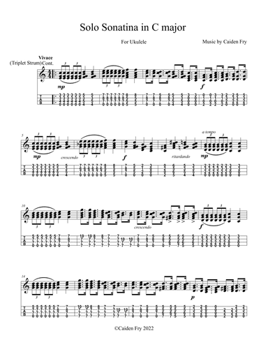 Solo Sonatina for Ukulele