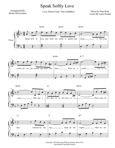 Speak Softly, Love (love Theme)