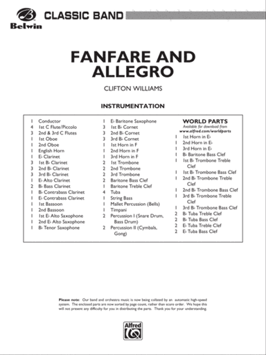 Fanfare and Allegro: Score