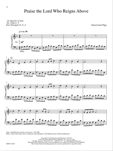 Praise the Lord Who Reigns Above (Downloadable)