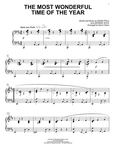 The Most Wonderful Time Of The Year (arr. Kevin Olson)