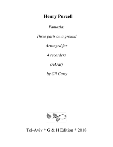 Fantazia: Three parts on a ground (arrangement for 4 recorders (AAAB))