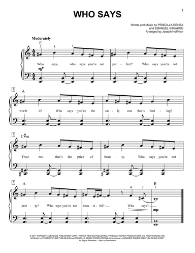 Who Says (arr. Joseph Hoffman)