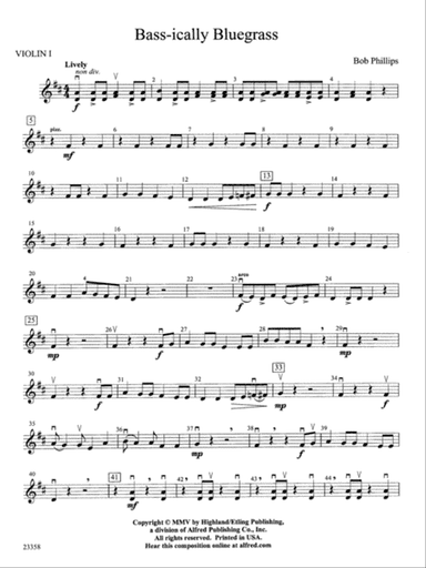 Bass-ically Bluegrass: 1st Violin