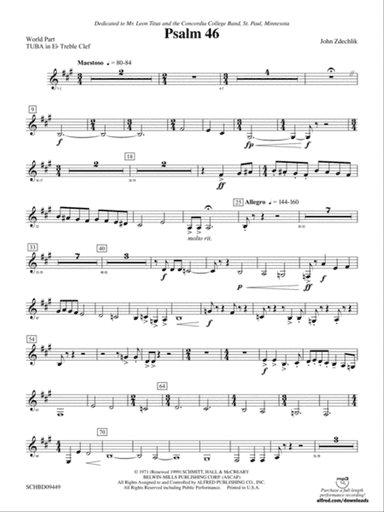 Psalm 46: (wp) E-flat Tuba T.C.