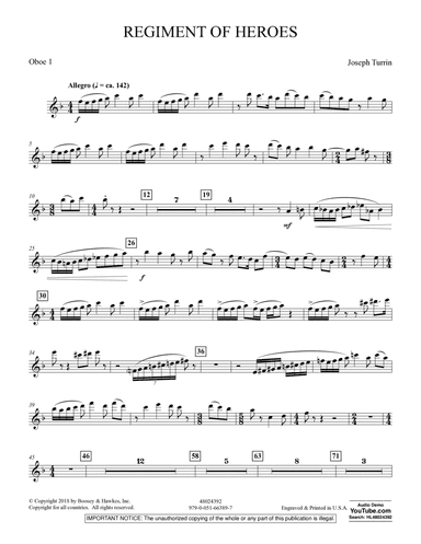 Regiment Of Heroes Windependence Artist Level - Oboe 1