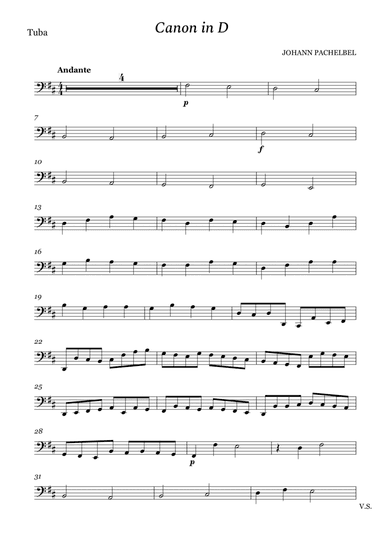 Canon in D for Tuba
