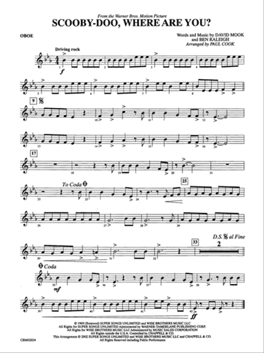 Scooby-Doo, Where Are You?, Theme from: Oboe