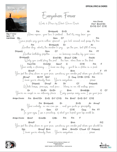 Everywhere Forever (Lyric-Chordsheet)