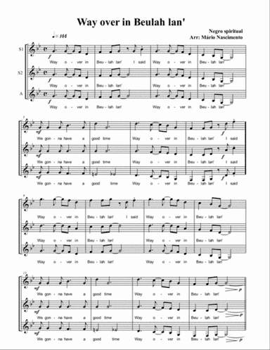 Way over in Beulah lan' (SSA a capella)