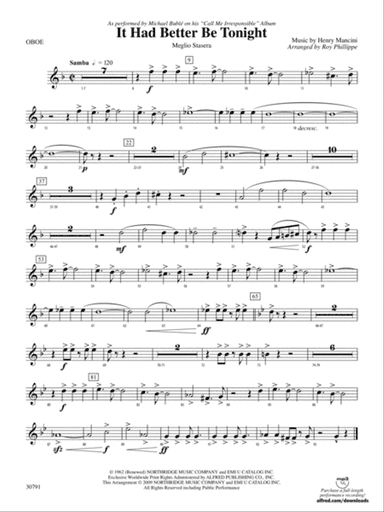 It Had Better Be Tonight (Meglio Stasera): Oboe