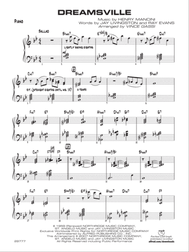 Dreamsville: Piano Accompaniment
