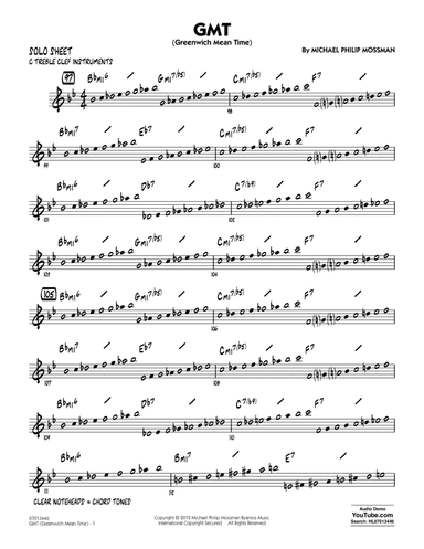 GMT (Greenwich Mean Time) - C Solo Sheet