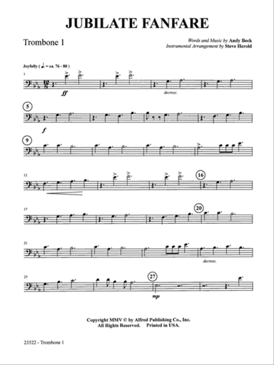 Jubilate Fanfare: 1st Trombone