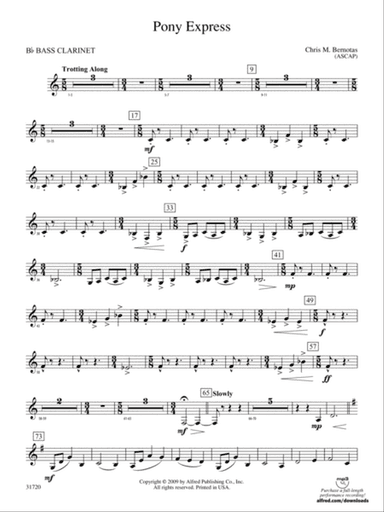 Pony Express: B-flat Bass Clarinet