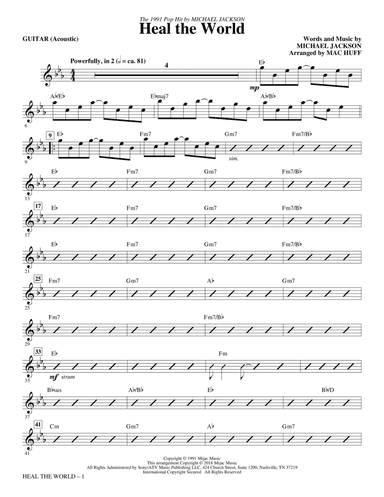 Heal the World (Arr. Mac Huff) - Guitar