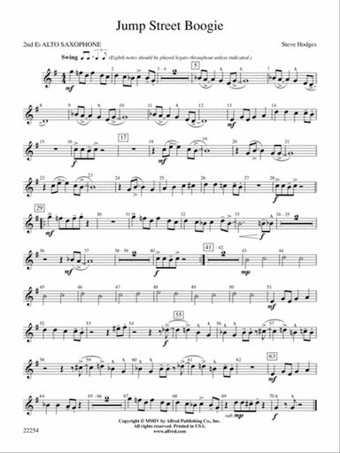Jump Street Boogie: 2nd E-flat Alto Saxophone