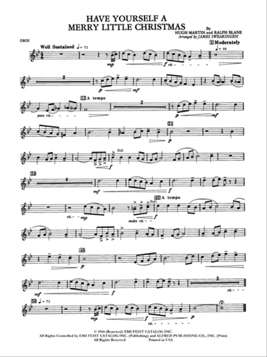 Have Yourself a Merry Little Christmas: Oboe