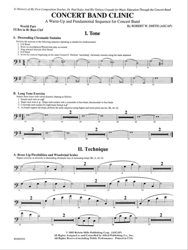Concert Band Clinic (A Warm-Up and Fundamental Sequence for Concert Band): WP B-flat Tuba B.C.