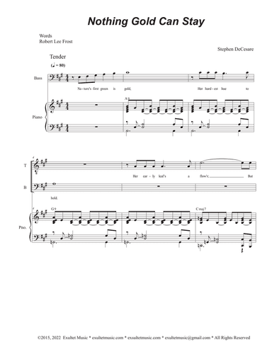 Nothing Gold Can Stay (2-part choir - (TB)