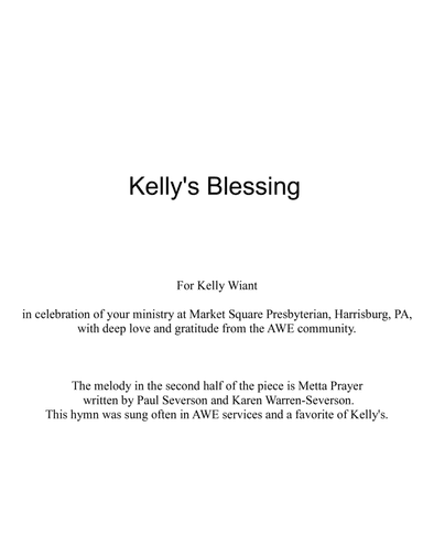 Kelly's Blessing