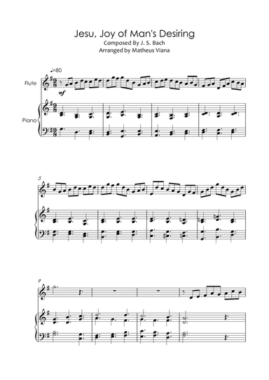 Jesu, Joy of Man's Desiring - Flute and Piano