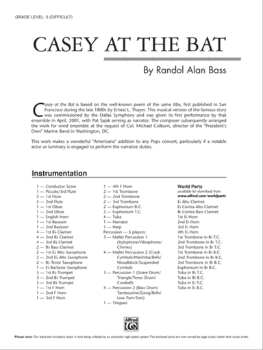 Casey at the Bat: Score
