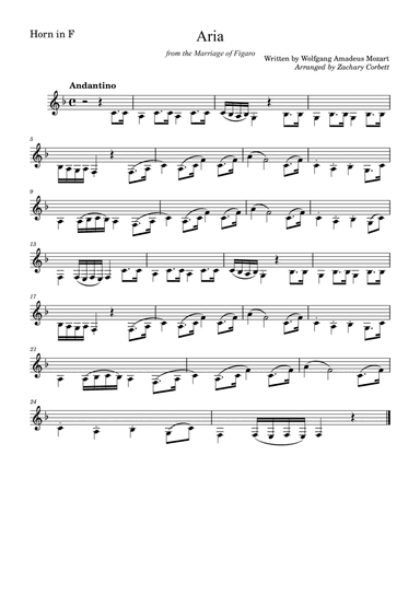 Aria from the Marriage of Figaro