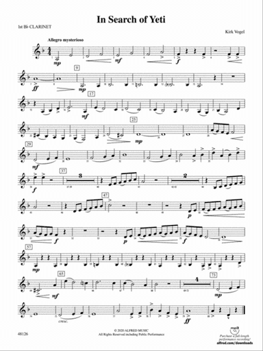In Search of Yeti: 1st B-flat Clarinet