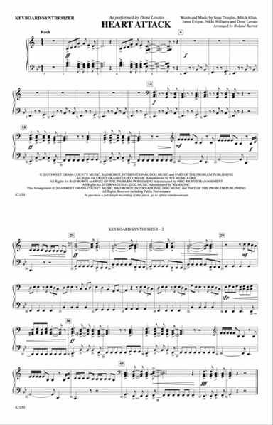 Heart Attack: Piano Accompaniment