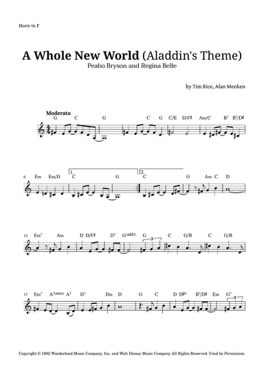 A Whole New World (aladdin's Theme)