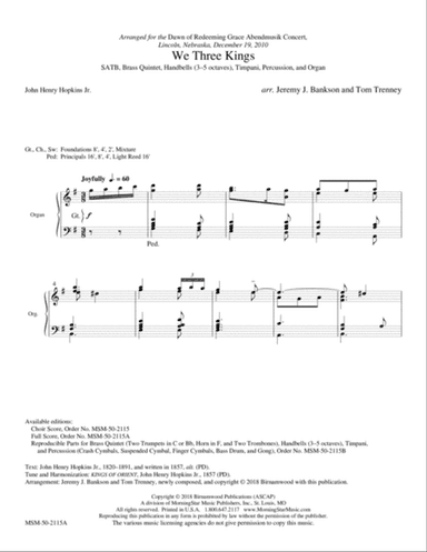 We Three Kings (Downloadable Full Score)