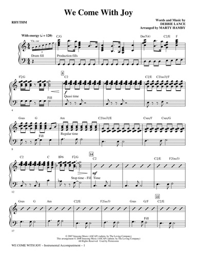 We Come with Joy (arr. Marty Hamby) - Rhythm