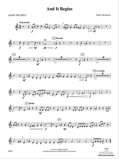 And It Begins: 2nd B-flat Trumpet