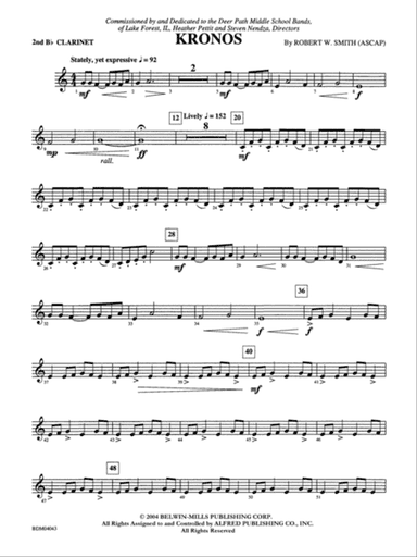 Kronos: 2nd B-flat Clarinet