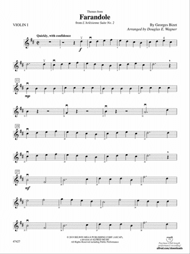 Themes from Farandole: 1st Violin