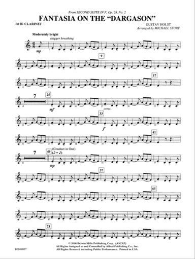 Fantasia on the "Dargason": 1st B-flat Clarinet