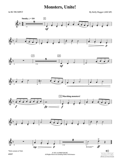 Monsters, Unite!: 1st B-flat Trumpet