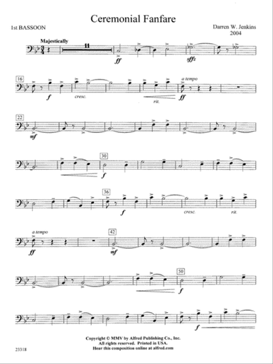 Ceremonial Fanfare: Bassoon