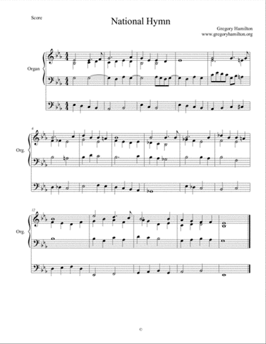 National Hymn - Alternate Harmonization