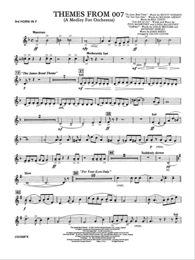 Themes from 007: 3rd F Horn